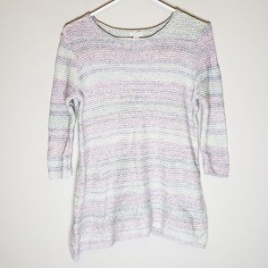 J. Jill Pastel Striped Sweater Size S